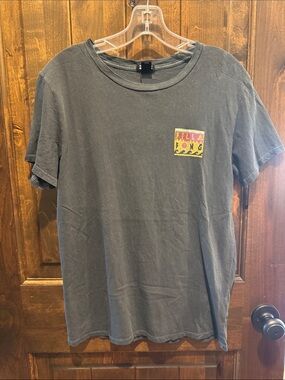 Billabong Black Short Sleeve Tee with Small Multicolor Chest Patch